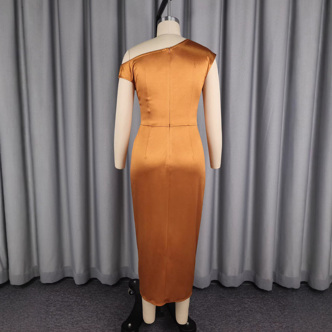 Damer Elegant Wrap Kjole med 3D-blomsterapplikation Skovae