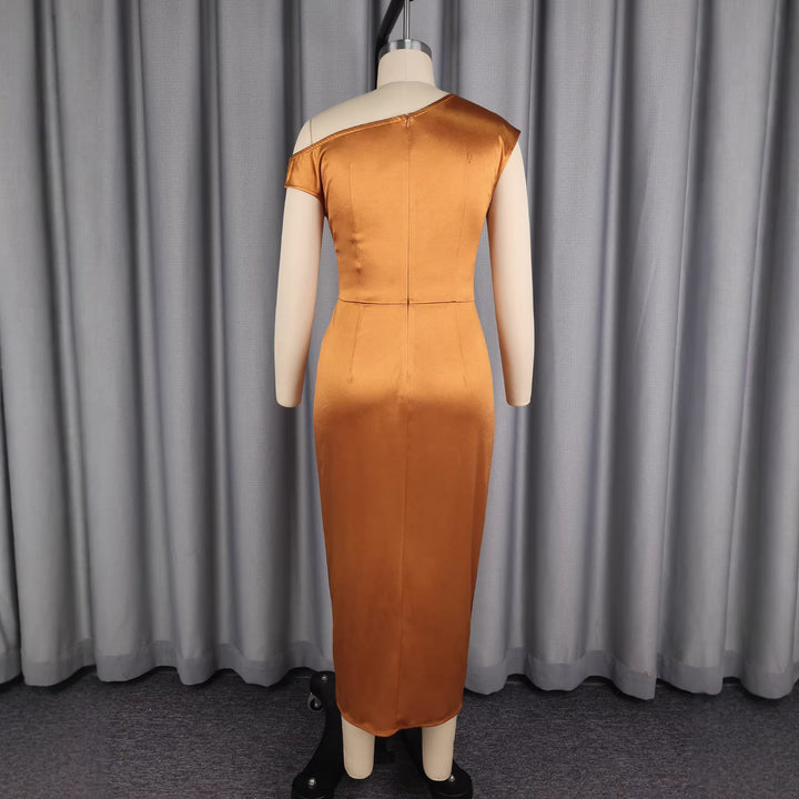 Damer Elegant Wrap Kjole med 3D-blomsterapplikation Skovae