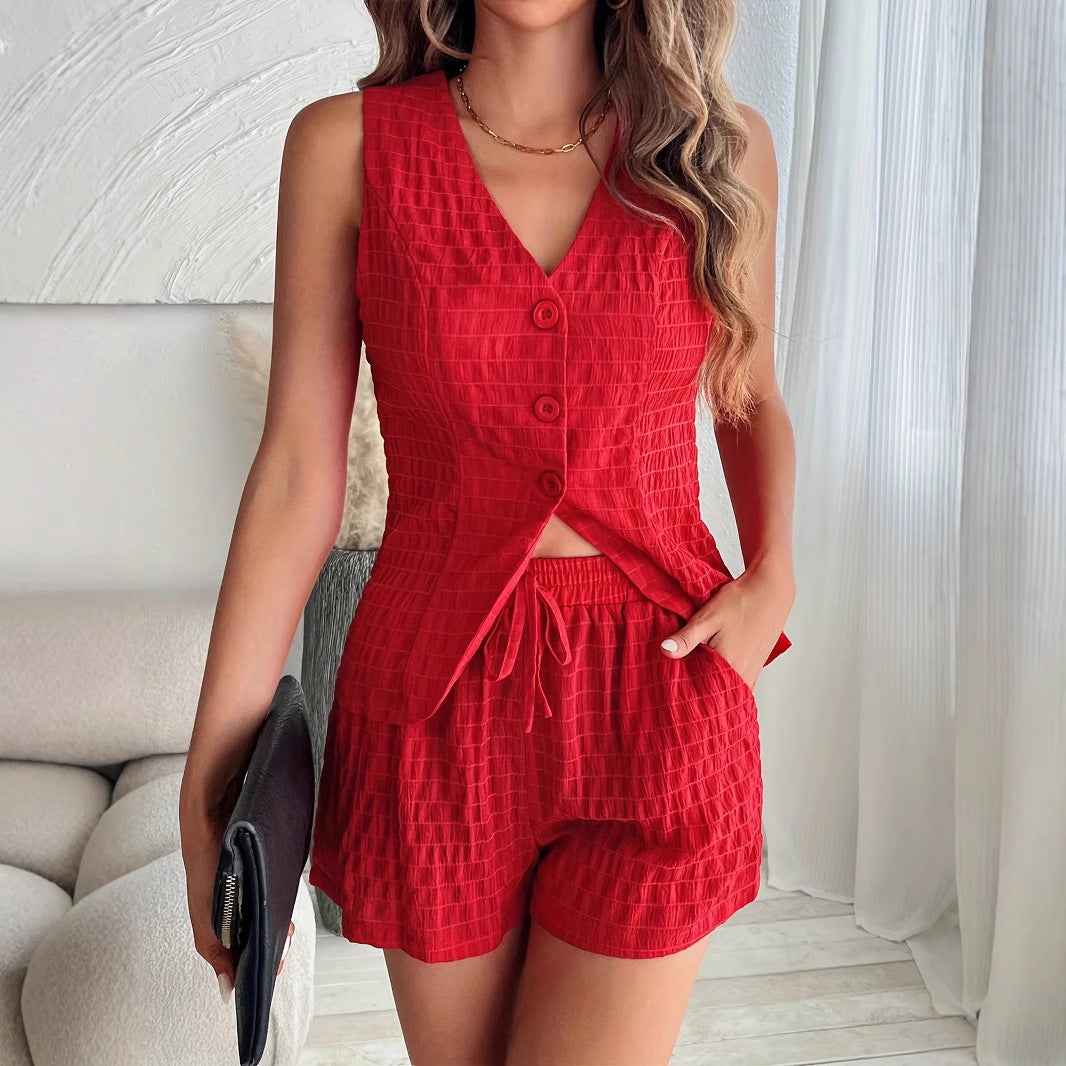 Dame Knaplukning Cropped Ensemble Stilla
