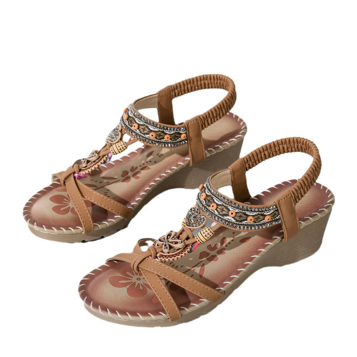 Dame kile sandaler med smykkedetaljer Stilla