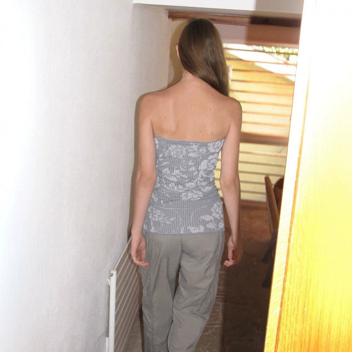 Dame Strapless Blomsterprint Top Stilla