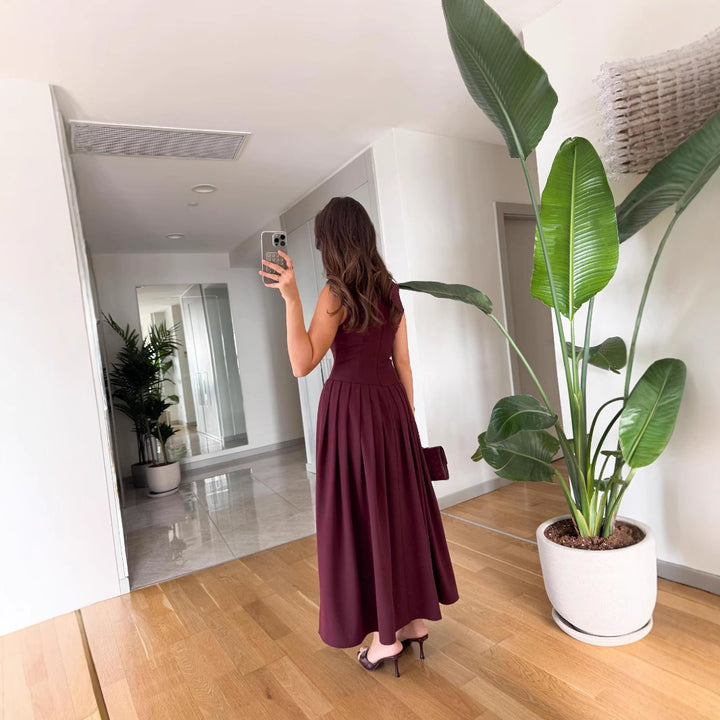 Damer Off-Shoulder Plisseret Aftenkjole Stilla