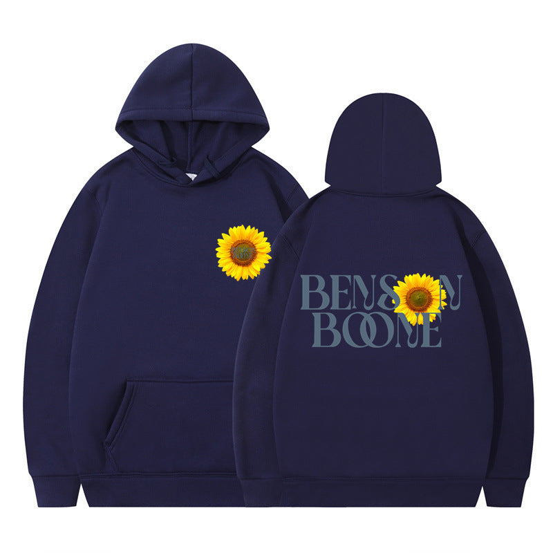 Kvinders hoodie med unikt solsikke design og komfortabel pasform Skovae