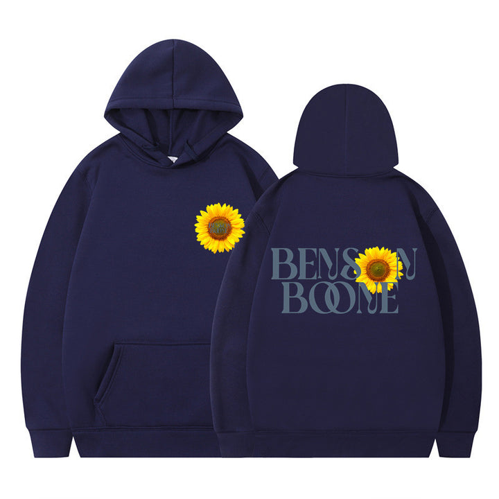Kvinders hoodie med unikt solsikke design og komfortabel pasform Skovae