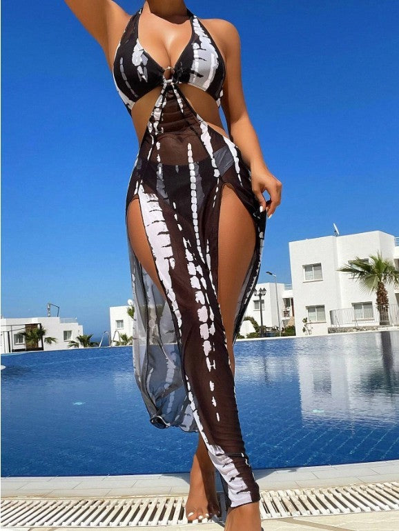 Dame Maxi-strandkjole med cut-out-detaljer og asymmetrisk snit Skovae