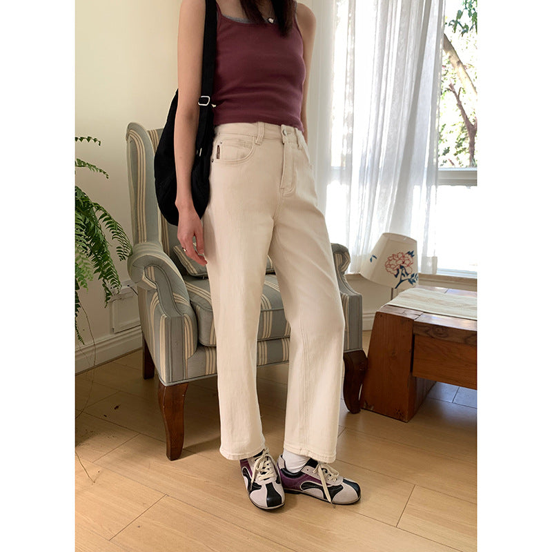 Dame flydende herrejeans med moderigtigt snit Stilla