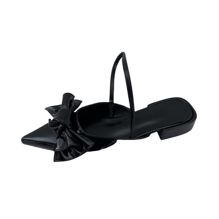 Dame Slingback-pumper med elegant bueudsmykning og spids tå Stilla