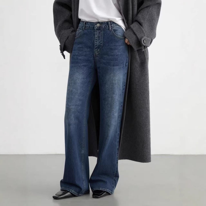 Herrer casual bootcut jeans med moderne vasker Skovae