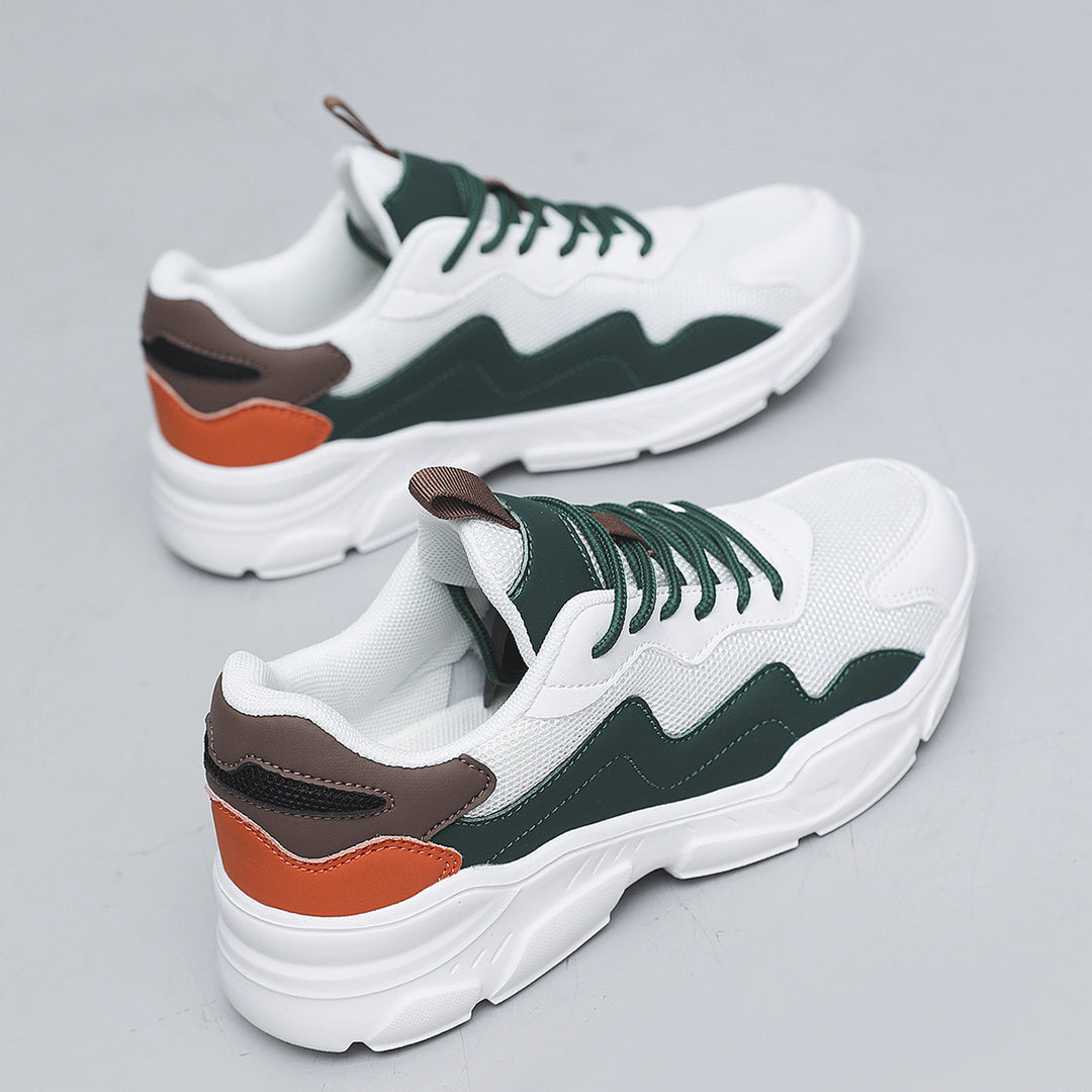 Unisex nan Plateau-sneaker med åndbart mesh-obermateriale, polstret hælkappe og profileret gummisål Skovae