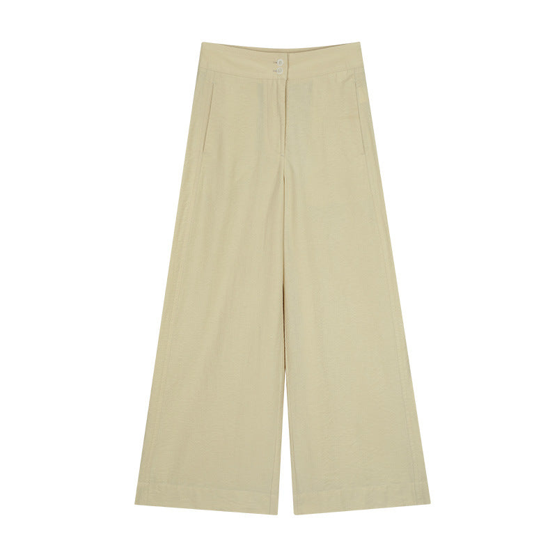 Dame bred bomulds-culotte med elastisk linning og sidelommer Stilla