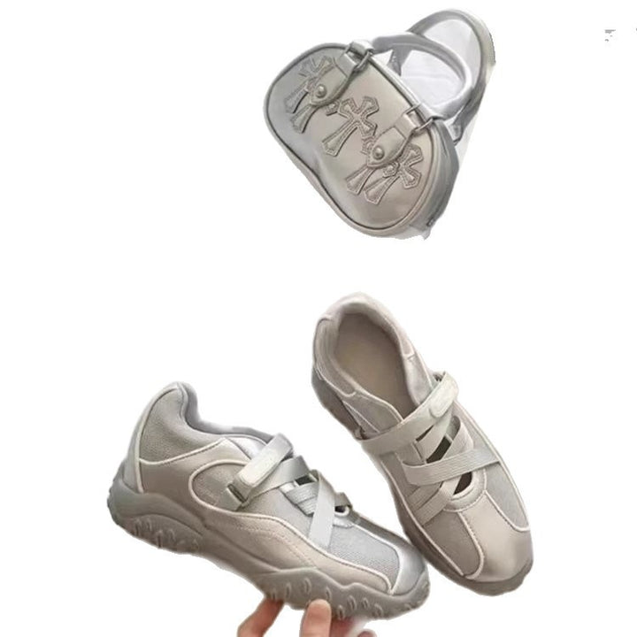 Dame sporty sneakers med elastiske remme og åndbart mesh-overmateriale Stilla