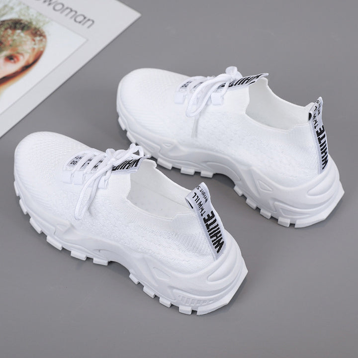 Dame Sporty Strik-Sneakers med støddæmpende sål Stilla