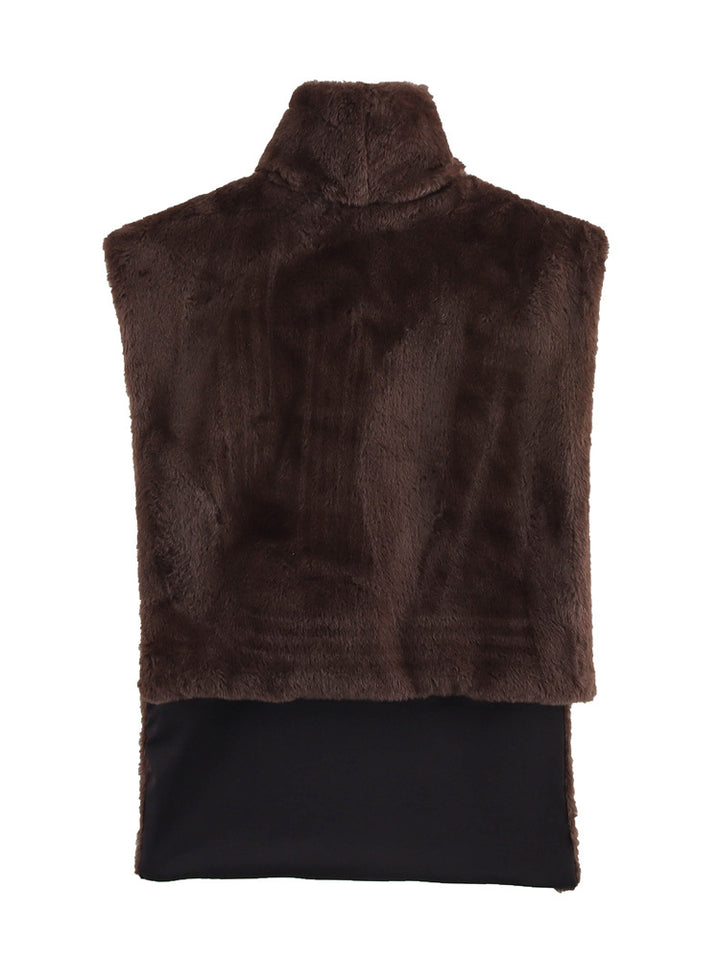 Femme Cozy Künst pels Vest Stilla