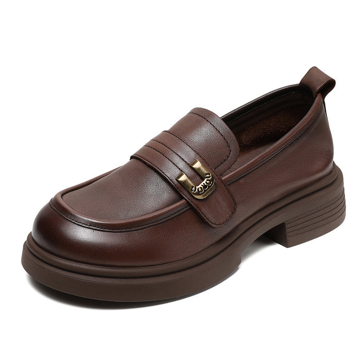 Dame Stylish Laklæder Slipper med dekorativt Spænde-Detalje Stilla