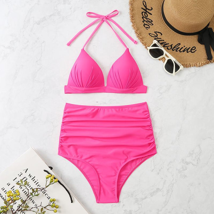 Dame Højt skåret Halter Bikini Sæt Stilla