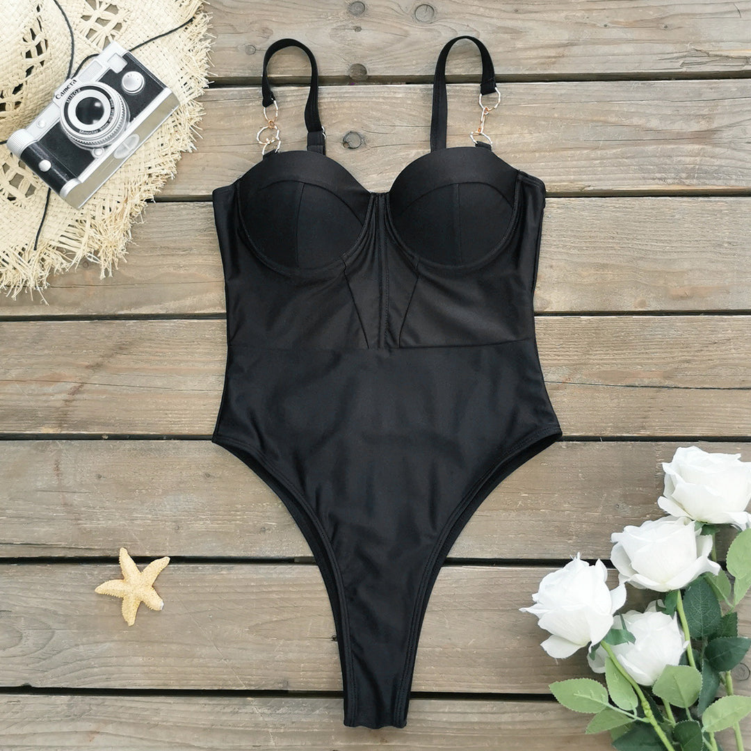 Dame badedragt med sexy bustier-design og justerbare stropper Stilla