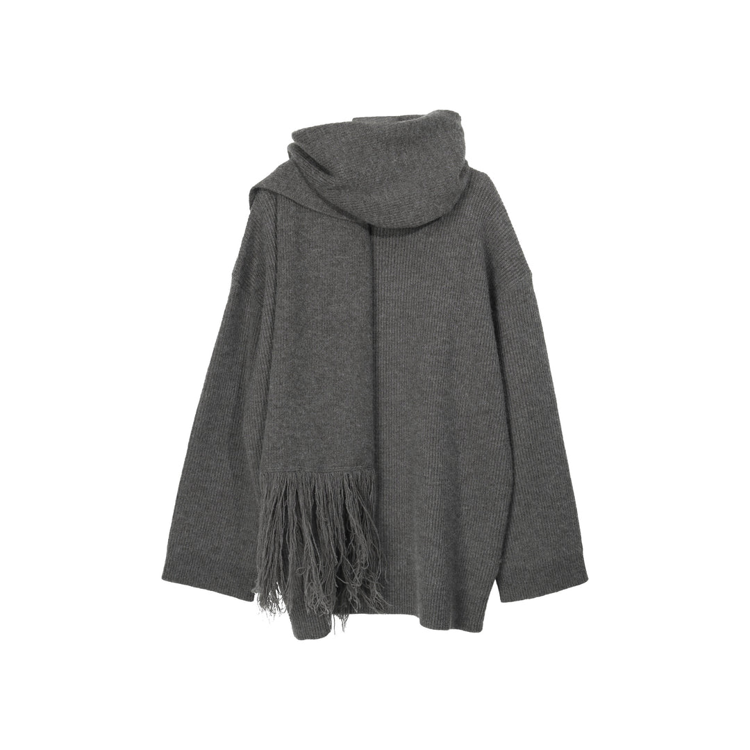 Dame hyggelig oversized pullover med høj krave og behagelig struktur Stilla