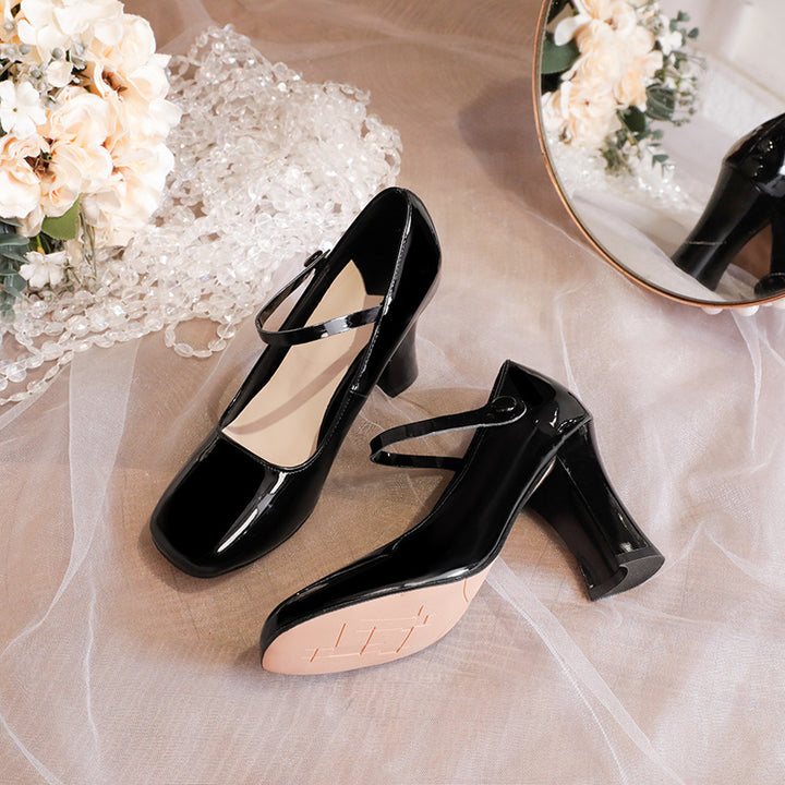 Dame Elegante Mary Jane Pumps med komfortabel blokhæl Stilla