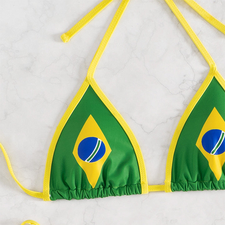 Dame Triangel-Bikini med brasiliansk motiv Skovae