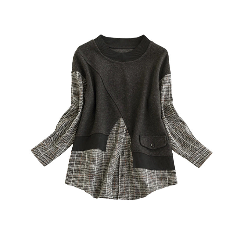 Dame afslappet sweater med elegant broderet design og moderne svajende ærmer Stilla
