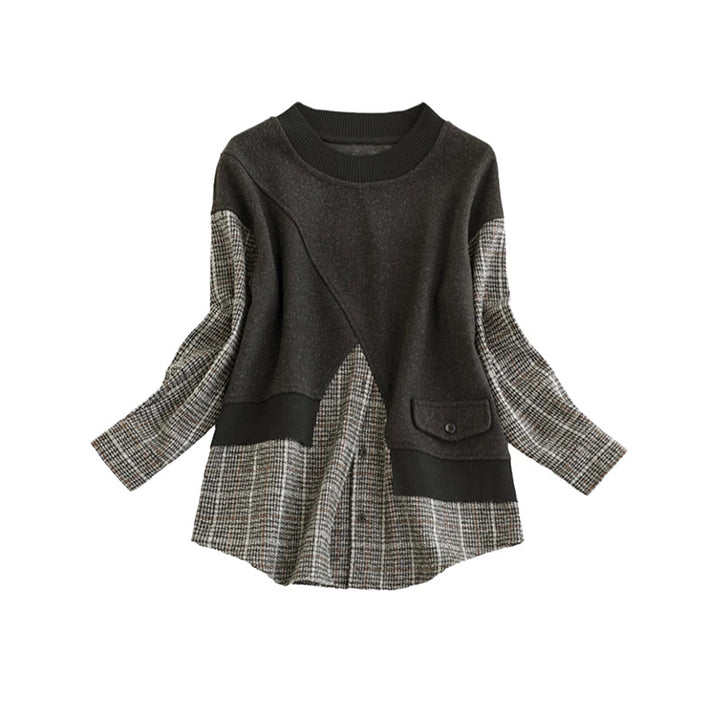 Dame afslappet sweater med elegant broderet design og moderne svajende ærmer Stilla