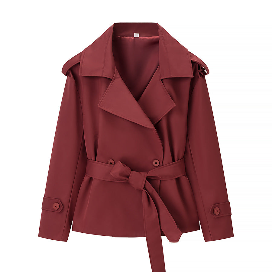 Kvinders Elegant Trench Coat med Bælte og Bred Krave Stilla