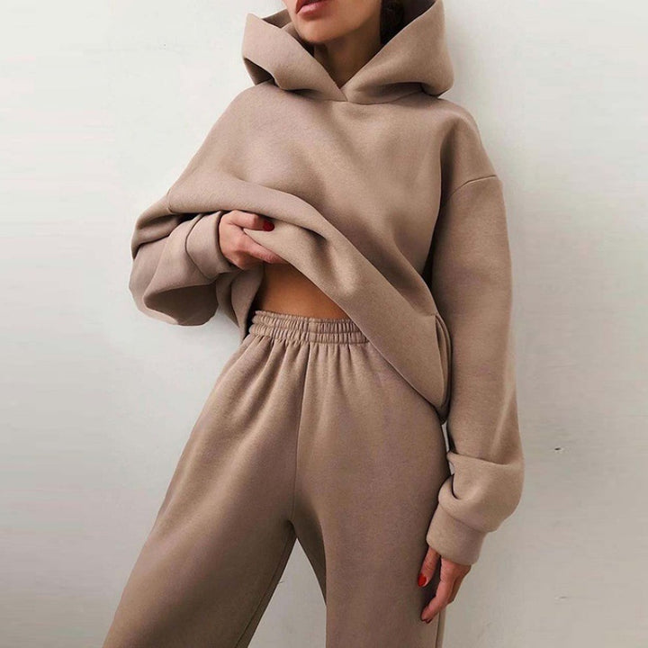Kvinders sporty hoodie og joggingbukser sæt Stilla