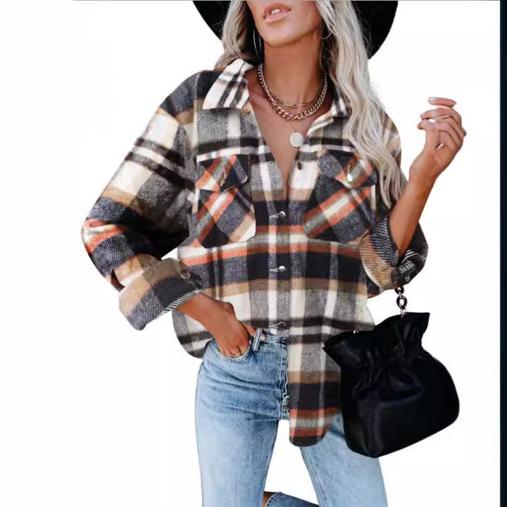 Dame ternet overshirt i komfortabel bomuldsblanding med store klaplommer Stilla