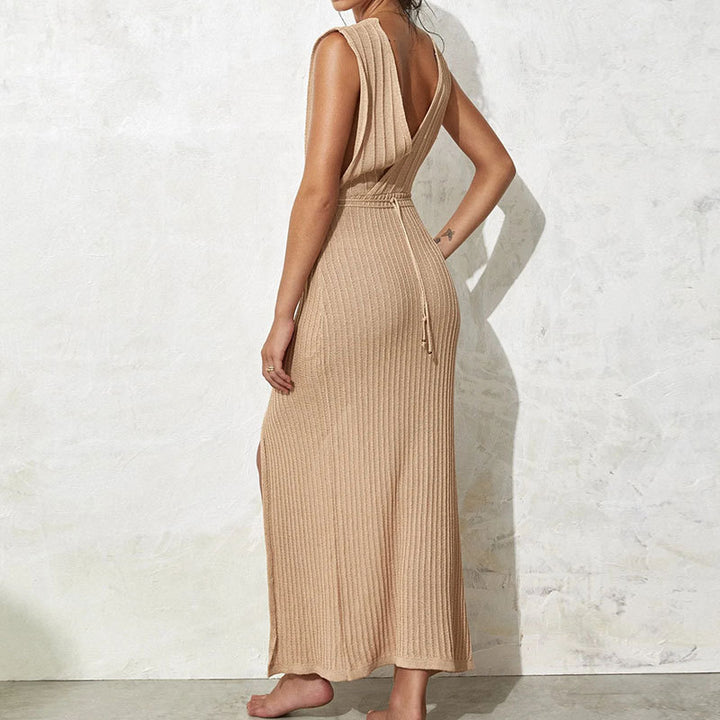 Dame Stilfuld Split Maxi Kjole Stilla