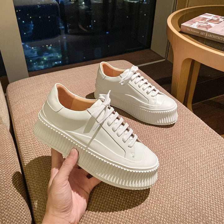 Dame Sneakers med struktureret plateau og blødt overmateriale Stilla