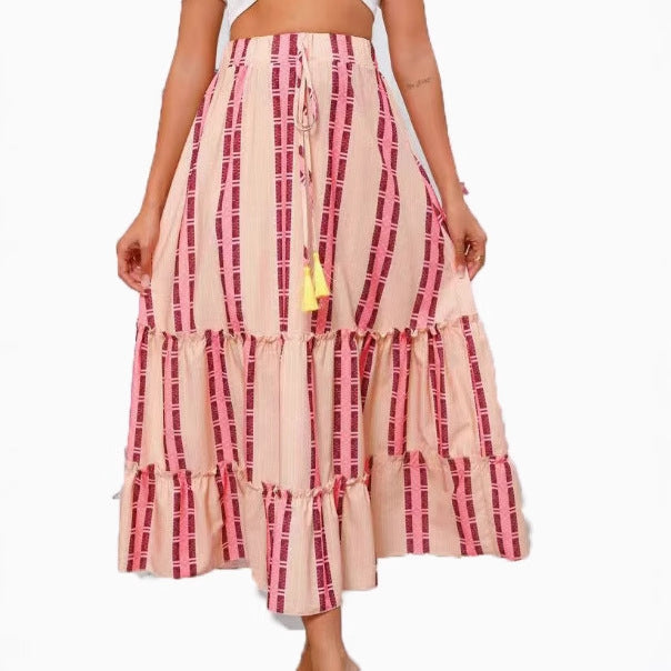 Kvinder Bohemian Trin Maxi Nederdel Stilla