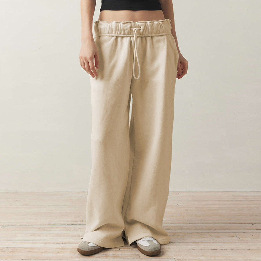 Dame Behagelige Sweatpants med vidde ben og elastisk talje Stilla