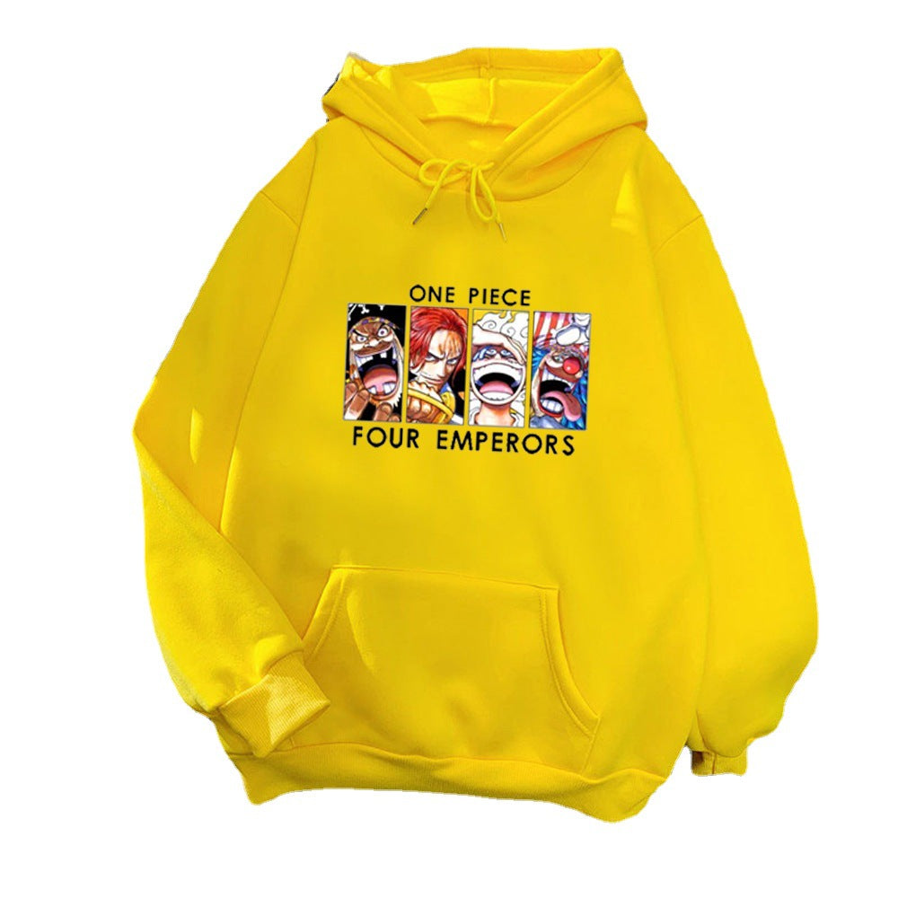Kvinders hættetrøje med unikt anime design Skovae