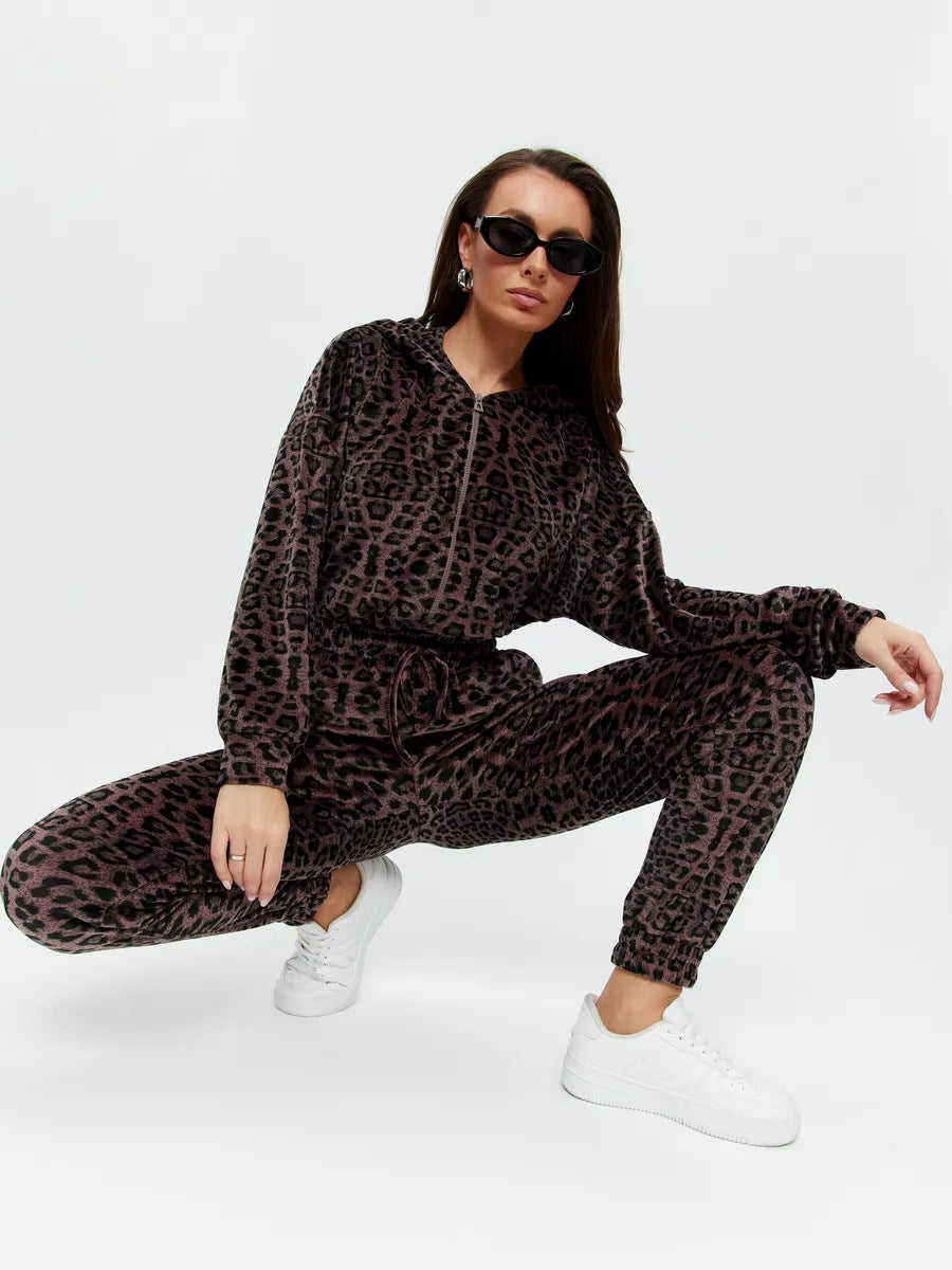 Kvinders fleece jumpsuit med praktisk lynlås og elastisk taljehæk
