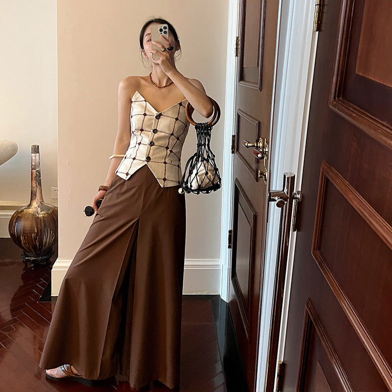 Dame elegant og løst skåret Palazzo-bukser Stilla