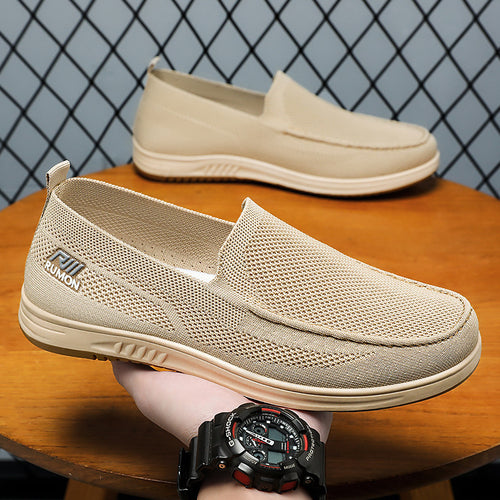 Herrer Komfortable Slip-On Fritidsko med åndbart Mesh-Overmateriale Stilla
