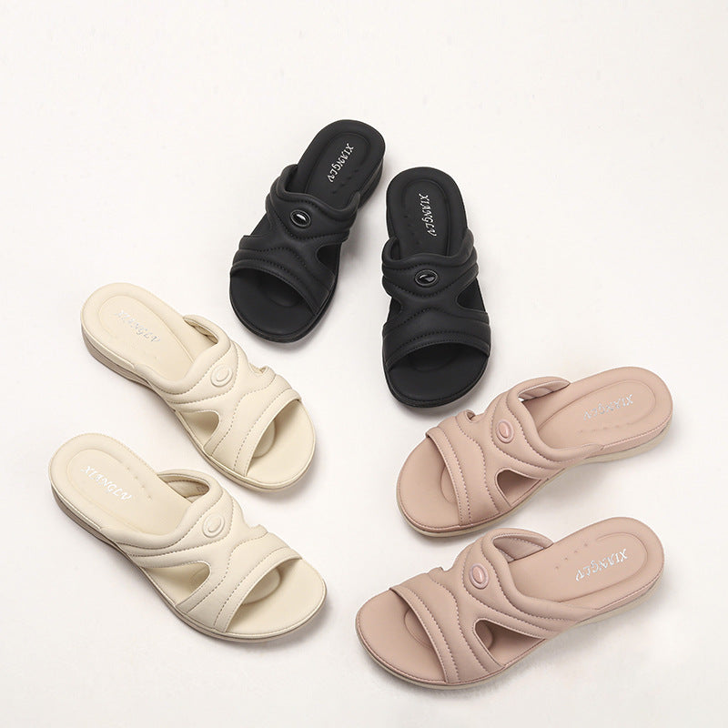 Dame Komfort-sandaler med trendy snit og ergonomisk indlægssål Stilla