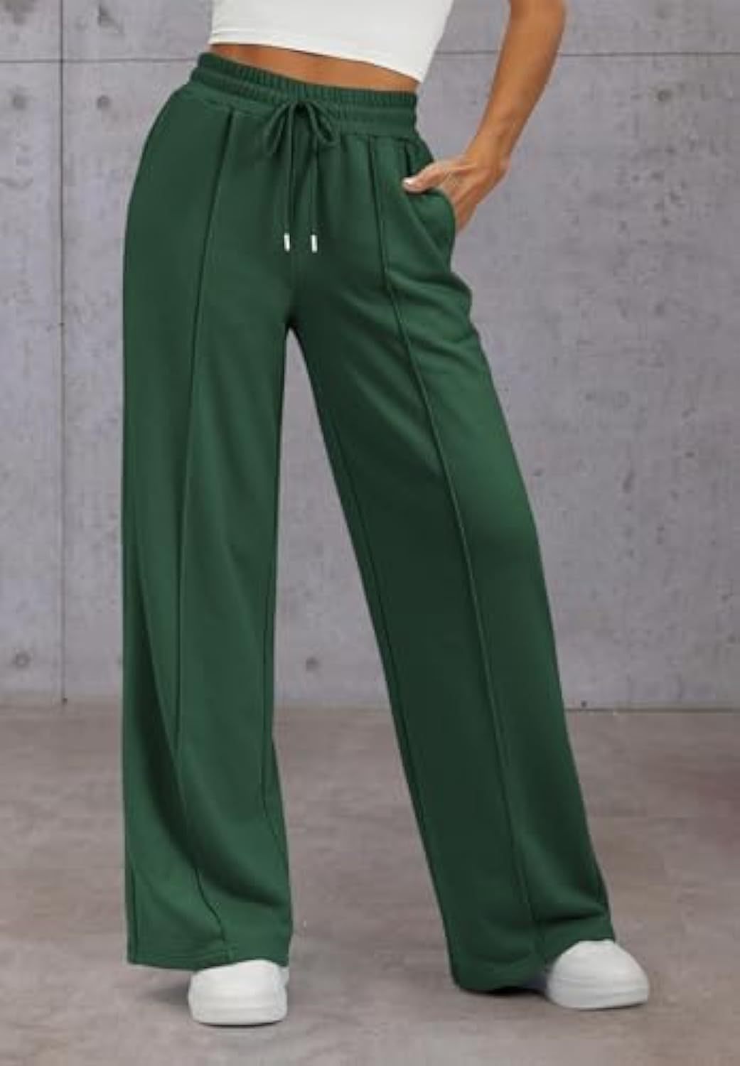 Dame Komfortabel Bred Sweatpants med elastisk talje og praktiske lommer Skovae