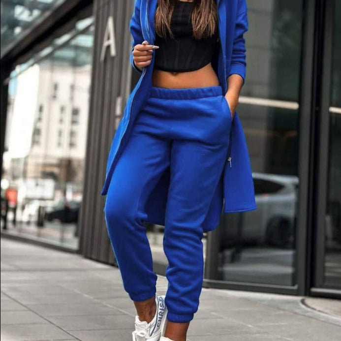 Dame sporty loungewear-sæt med hætte Stilla
