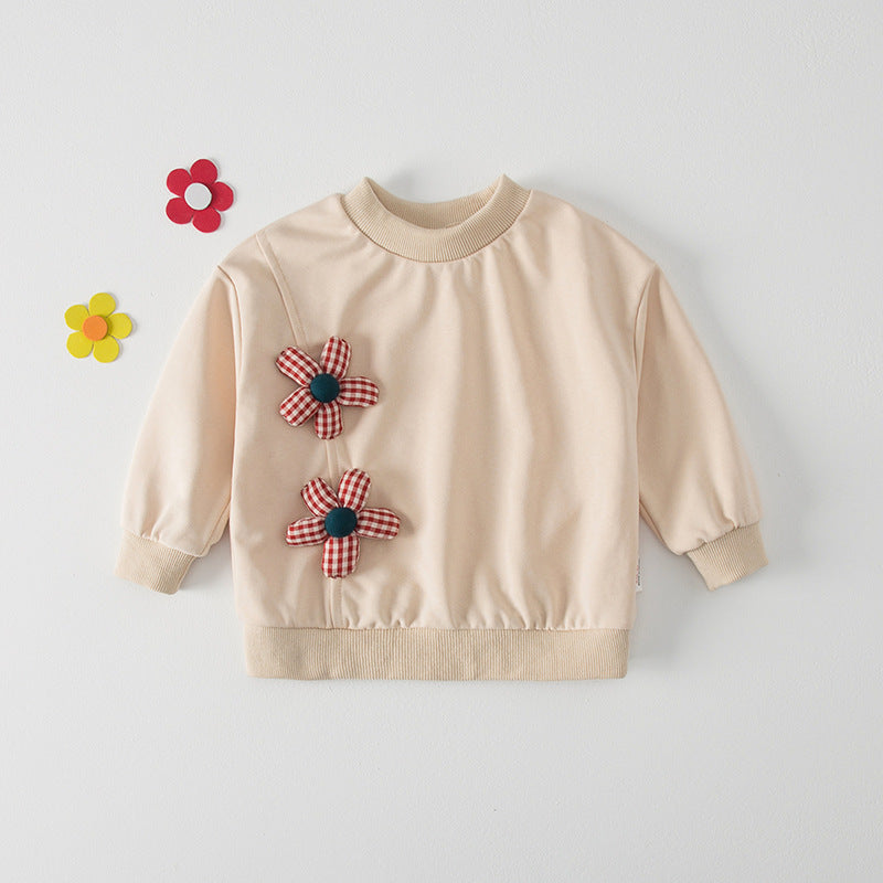 Pige Fritids Blomst dekoreret Sweatshirt Stilla