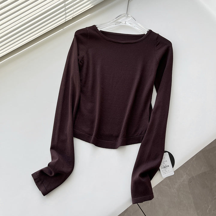 Dame modeshirt med lange ærmer i blød jersey Stilla