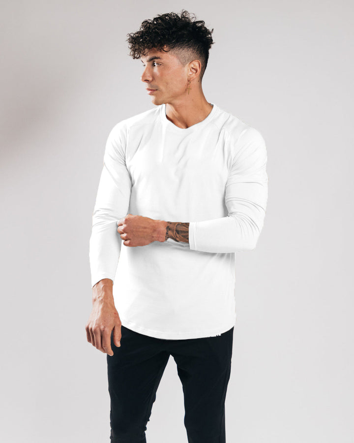 Herrer Sportsligt Langærmet T-Shirt med fugtregulerende materiale og elastisk snit Stilla