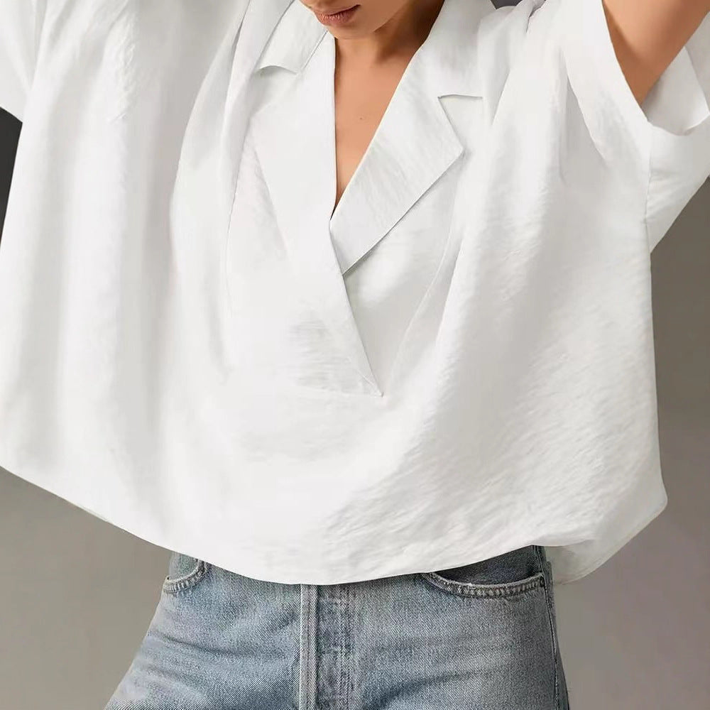 Dame elegant løs bluse Stilla