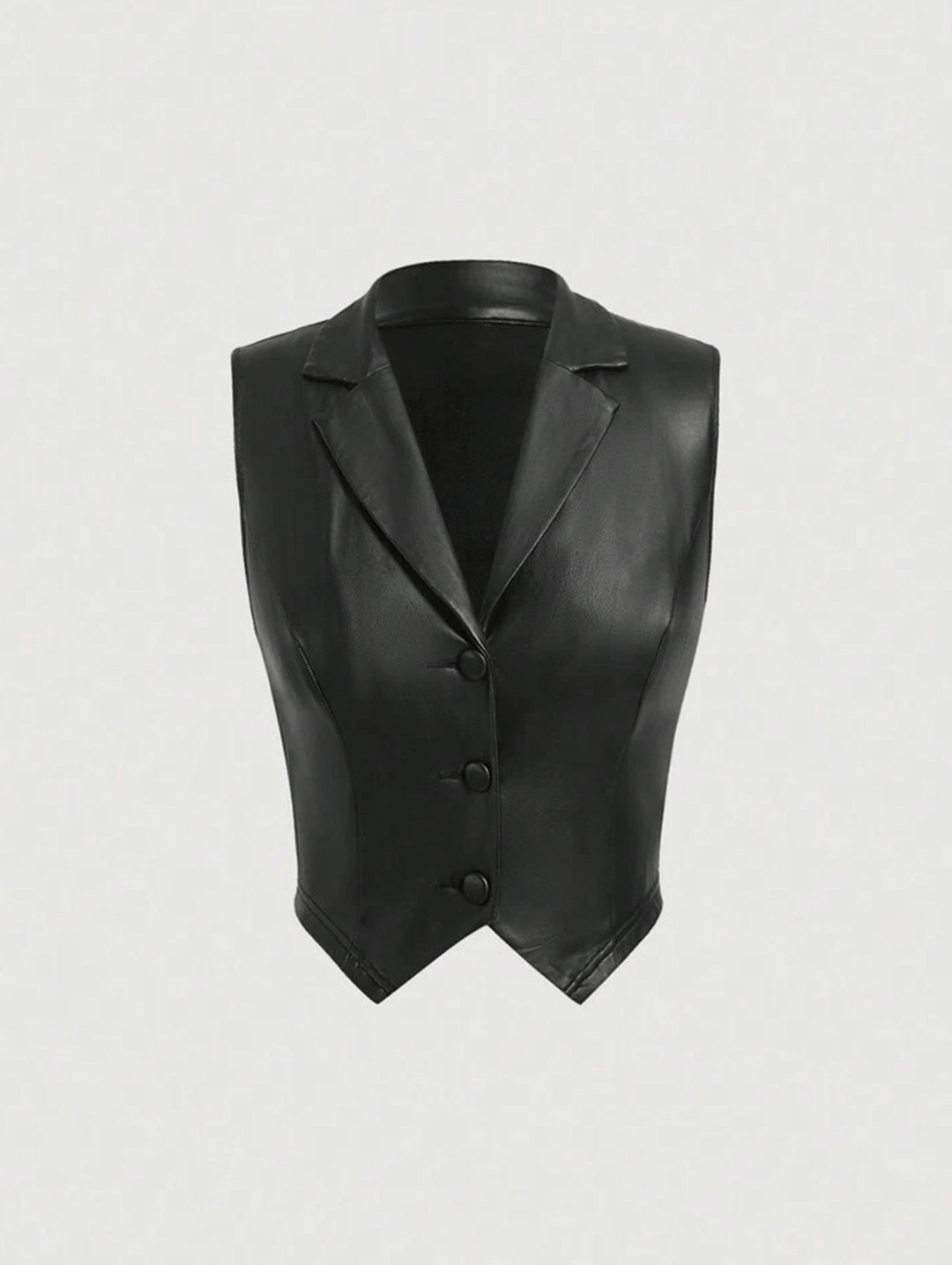 Dame Elegant tætsiddende vest i kunstlæder Stilla