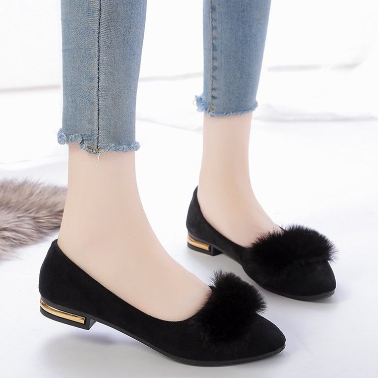 Dame Ballerinas med luksuriøst blødt polstret indvendigt for og dekorativ pelsdetalje Stilla