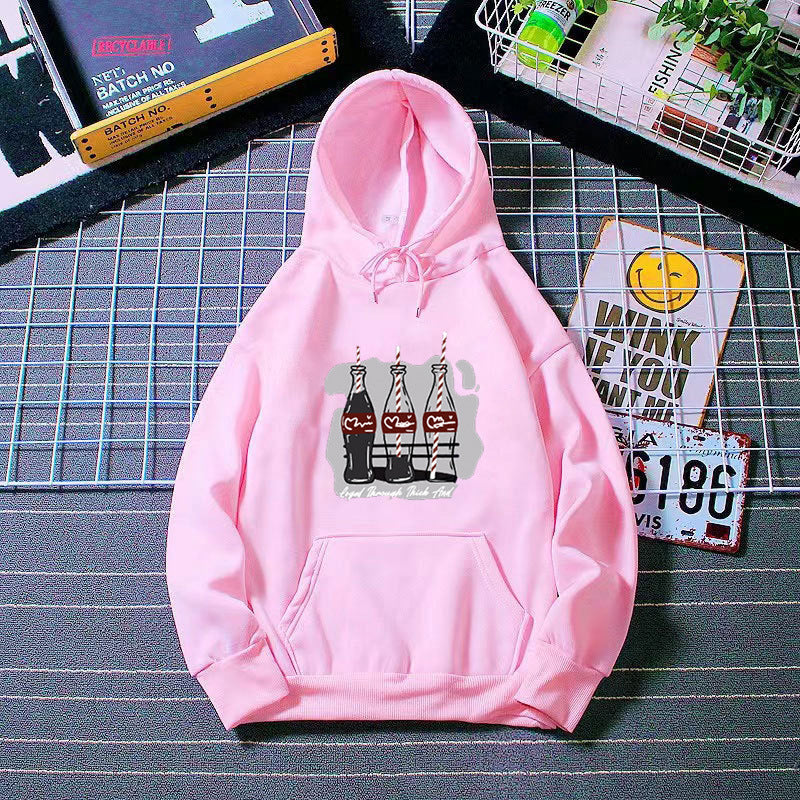 Dame hoodie med legende Coca-Cola flaske motiv Skovae