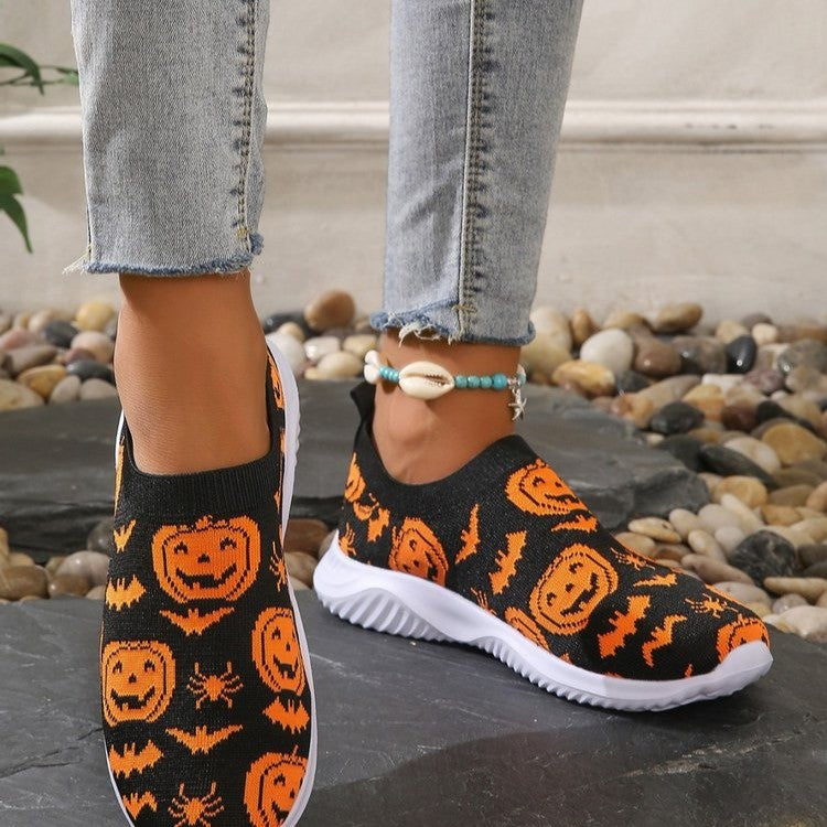 Dame Mode Sneakers med Halloween-motiv og skridsikker sål Stilla