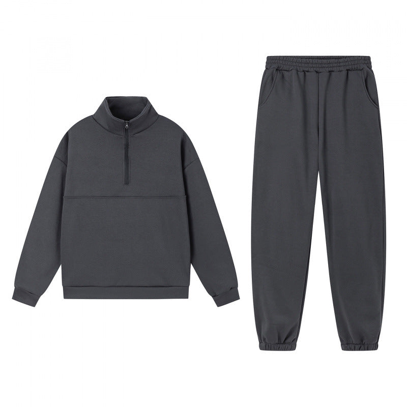 Kvindernes sporty sweatshirt sæt med høj krave og elastiske manchetter Stilla