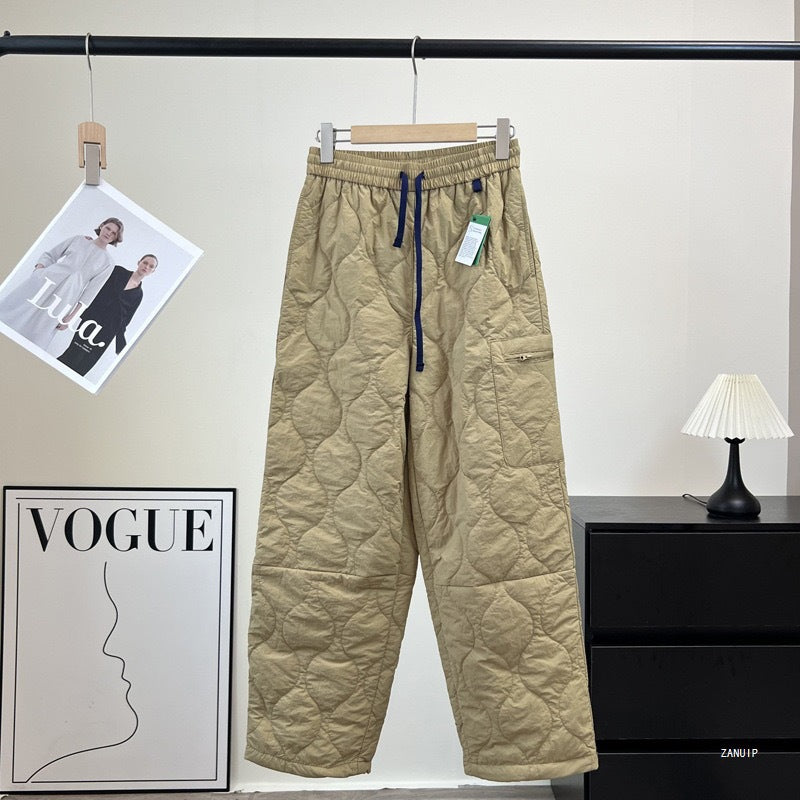 Kvindernes quiltede fritidsshorts med elastisk talje og praktiske sidelommer Stilla