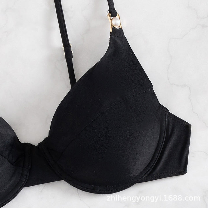 Damer Push-Up bikini med elegante stropdetaljer Skovae
